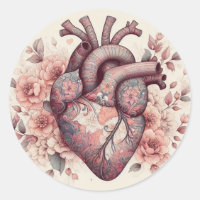 Anatomische Liebe: Ein blühendes menschliches Herz