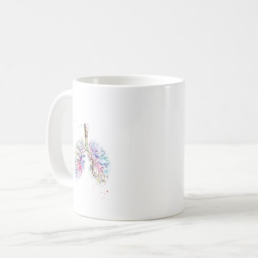 Anatomische Lunge Kaffeetasse (Vorderseite Links)