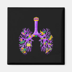 Anatomische Lunge Mardi Gras Atemtherapeut Magnet