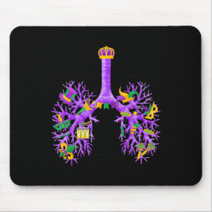 Anatomische Lungen Mardi Gras Atmungstherapeut Mousepad