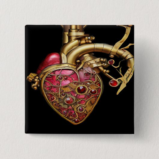 Anatomische Röhrchen und Geere aus Steampunkherz Button (Vorderseite)