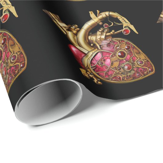 Anatomische Röhrchen und Geere aus Steampunkherz Geschenkpapier (Rolleneckpunkt)