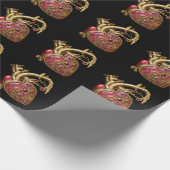 Anatomische Röhrchen und Geere aus Steampunkherz Geschenkpapier (Ecke)