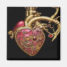 Anatomische Röhrchen und Geere aus Steampunkherz Magnet
