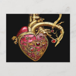 Anatomische Röhrchen und Geere aus Steampunkherz Postkarte