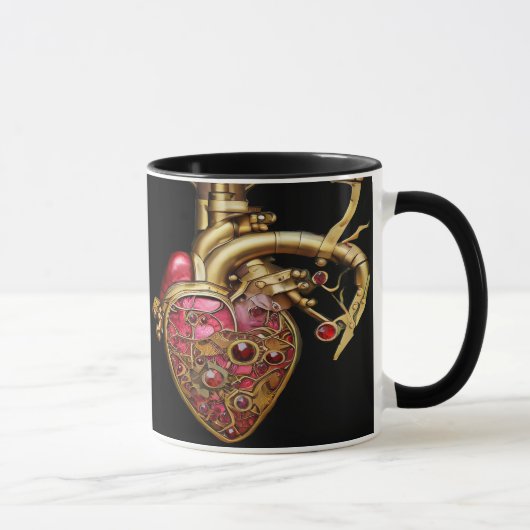 Anatomische Röhrchen und Geere aus Steampunkherz Tasse (Rechts)