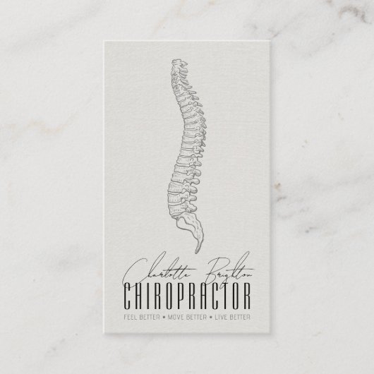 Anatomische Spine Chiropraktor Ernennung und Visitenkarte (Vorderseite)