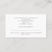 Anatomische Spine Chiropraktor Ernennung und Visitenkarte (Rückseite)