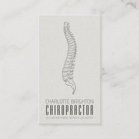 Anatomische Spine Chiropraktor Ernennung und Visitenkarte (Vorderseite)