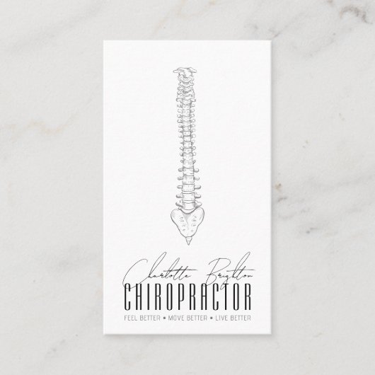 Anatomische Spine Chiropraktor Ernennung und Visitenkarte (Vorderseite)