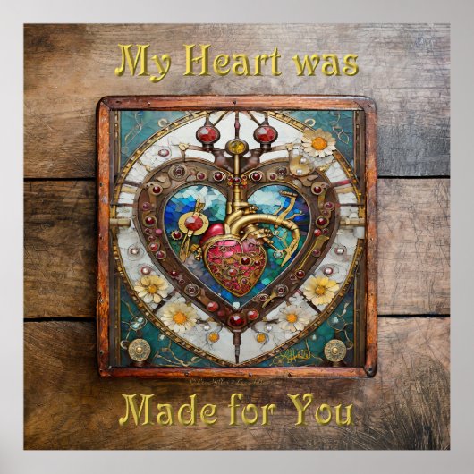 Anatomische Stahlreihe für das mechanische Herz Poster (Vorne)