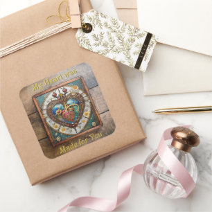 Anatomische Stahlreihe für das mechanische Herz Quadratischer Aufkleber