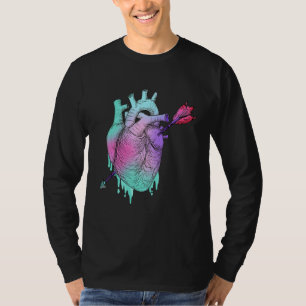 Anatomischer Heart Arrow Vintager Goth Valentinsta T-Shirt