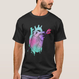 Anatomischer Heart Arrow Vintager Goth Valentinsta T-Shirt