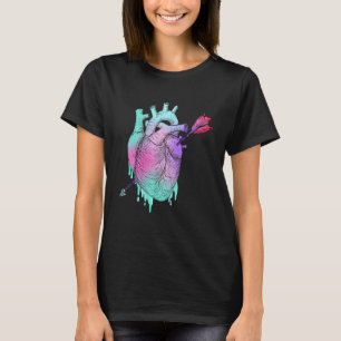 Anatomischer Heart Arrow Vintager Goth Valentinsta T-Shirt