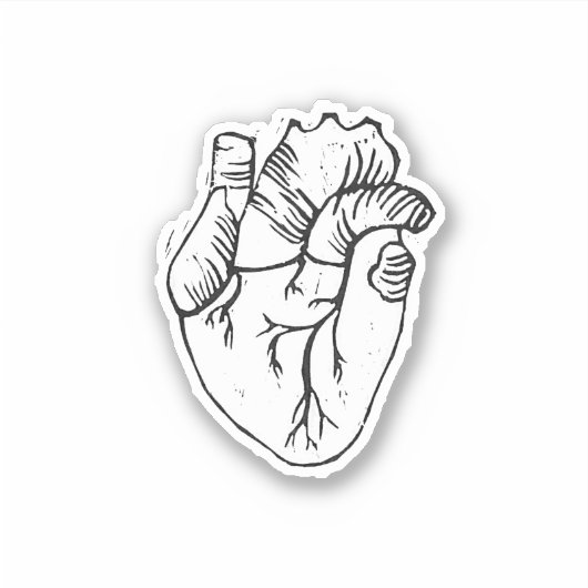Anatomischer Heart Sticker (Vorderseite)