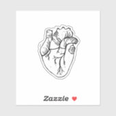 Anatomischer Heart Sticker (Blatt)