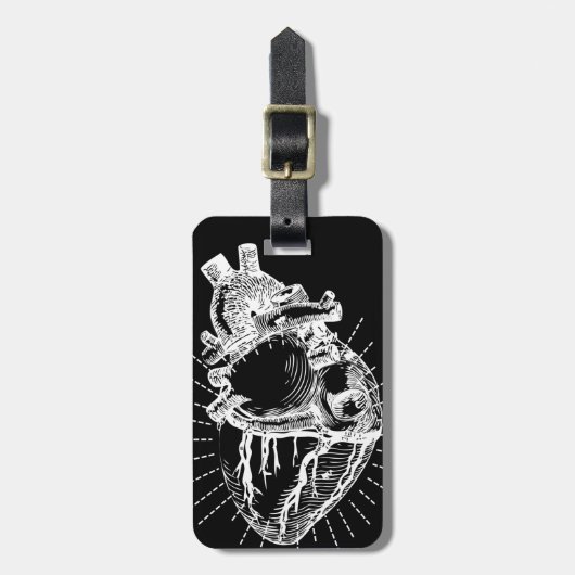 Anatomischer Herz-Gepäckanhänger Gepäckanhänger (Vorderseite vertikal)