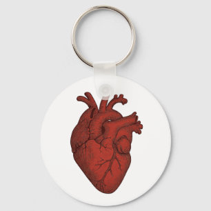 Anatomischer Herz-Kunst-Schlüsselanhänger – Vintag Schlüsselanhänger
