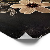 Anatomischer Herz- und Blumenprint, Dark Academia Poster (Ecke)