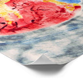 Anatomischer Herzmonotyp Poster (Ecke)