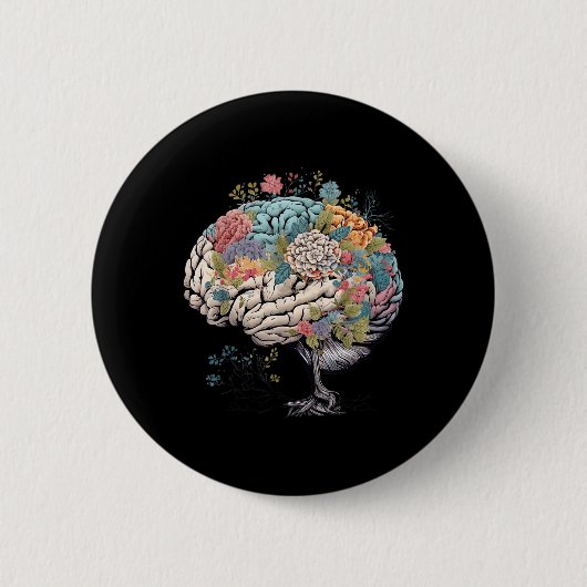 Anatomischer Hirnbaum Gewohnheitskrankheit Button (Vorderseite)