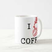 Anatomischer Kaffee des Herzens I Kaffeetasse (VorderseiteRechts)