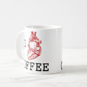 Anatomischer Kaffee des Herzens I Kaffeetasse (Vorderseite Links)