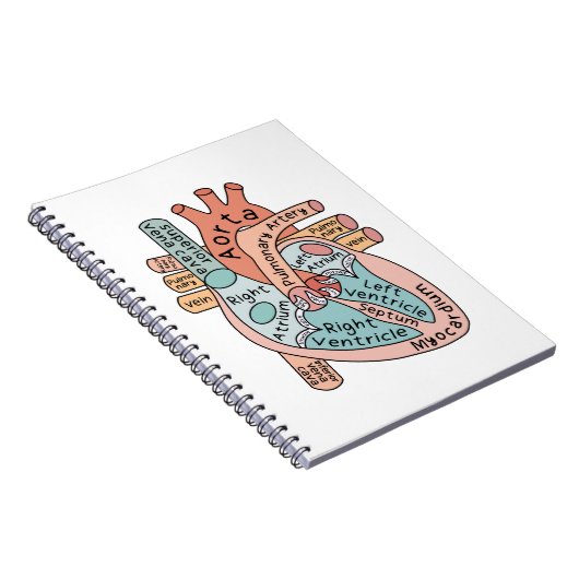 Anatomischer Kaffee für Herzkranzkrankheiten Notizblock (Rechte Seite)