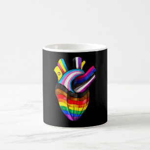Anatomischer Regenbogen Verbündeter Herz Gay Pride Kaffeetasse