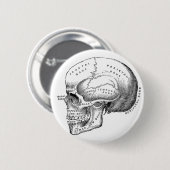 Anatomischer Schädel-Pin-Button Button (Vorne & Hinten)