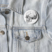 Anatomischer Schädel-Pin-Button Button (Beispiel)