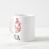 Anatomischer Tee des Herzens I Kaffeetasse (Vorderseite Links)