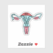 Anatomischer Uterus, Obstkritiker, Gynäkologe Aufkleber (Blatt)