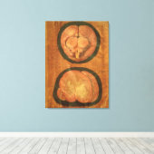 Anatomischer zeichn des menschlichen Gehirns Leinwanddruck (Insitu (Holzboden))