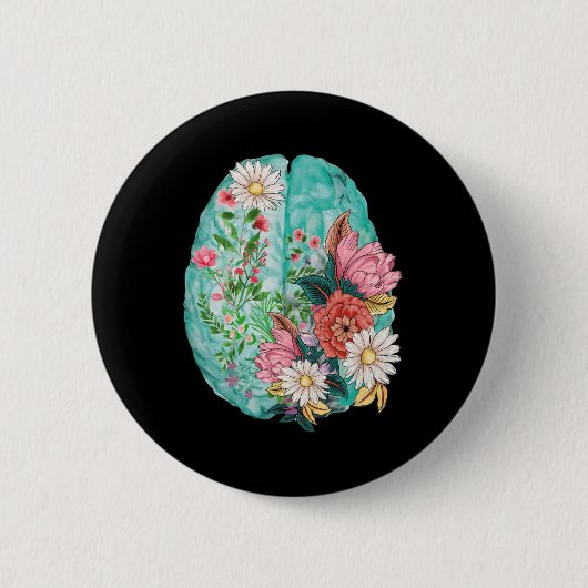 Anatomisches Bewusstsein des menschlichen Gehirns Button (Vorderseite)