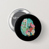 Anatomisches Bewusstsein des menschlichen Gehirns Button (Vorne & Hinten)