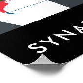 Anatomisches Diagramm für die menschliche Wirbelsä Poster (Ecke)