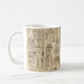 Anatomisches Diagramm von Cyclopaedia 1728 Kaffeetasse (Links)