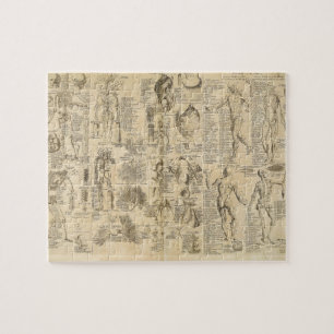 Anatomisches Diagramm von Cyclopaedia 1728 Puzzle