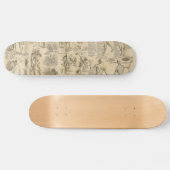 Anatomisches Diagramm von Cyclopaedia 1728 Skateboard (Horizontal)