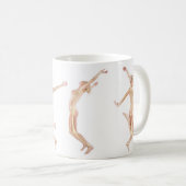 Anatomisches Frau-Springen Kaffeetasse (VorderseiteRechts)