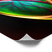 Anatomisches Glasherz Digitale Kunst Poster (Ecke)