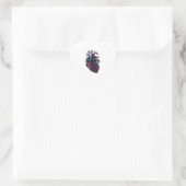 Anatomisches Herz 3 Herz-Aufkleber (Tasche)