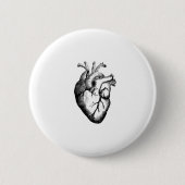 Anatomisches Herz-Abzeichen Button (Vorderseite)