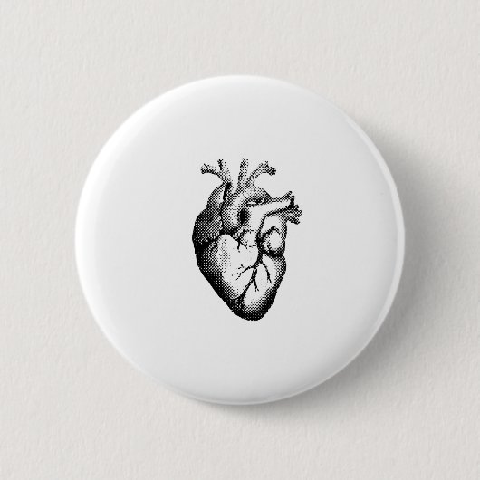 Anatomisches Herz-Abzeichen Button (Vorderseite)