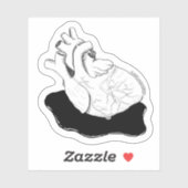 Anatomisches Herz Aufkleber (Blatt)