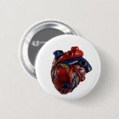 Anatomisches Herz Button (Vorne & Hinten)