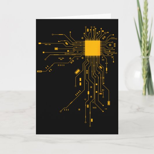 Anatomisches Herz CPU Prozessor Computerwissenscha Karte (Vorderseite)