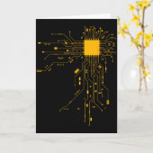 Anatomisches Herz CPU Prozessor Computerwissenscha Karte (Gelbe Blume)
